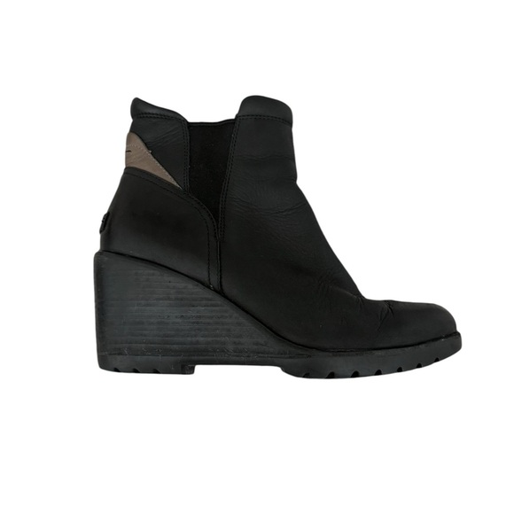 Sorel After Hours Chelsea Boot Women's Black Leather Boots Size 11 - Picture 4 of 10